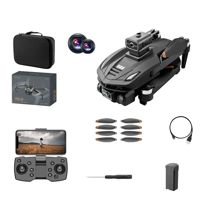 V168 8K Drone: GPS, 3 Camera, Wide Angle, Avoidance.