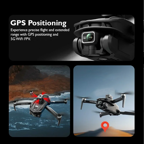 V168 8K Drone: GPS, 3 Camera, Wide Angle, Avoidance.