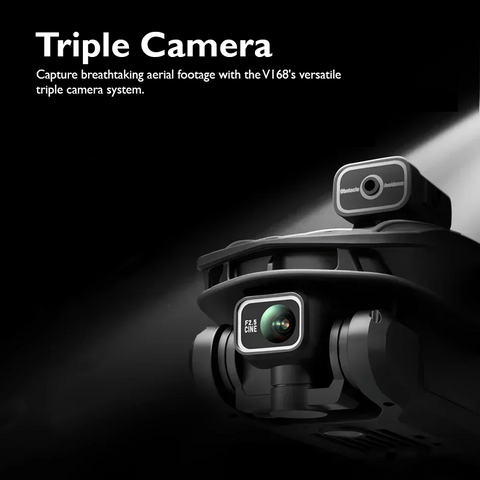 V168 8K Drone: GPS, 3 Camera, Wide Angle, Avoidance.
