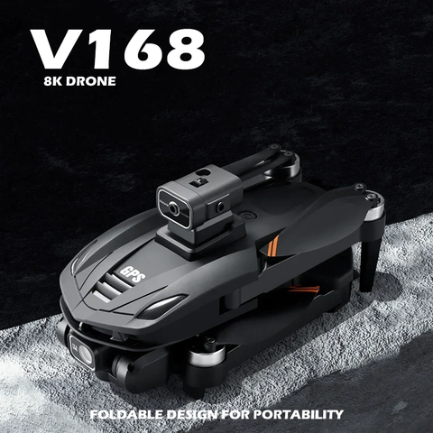 V168 8K Drone: GPS, 3 Camera, Wide Angle, Avoidance.